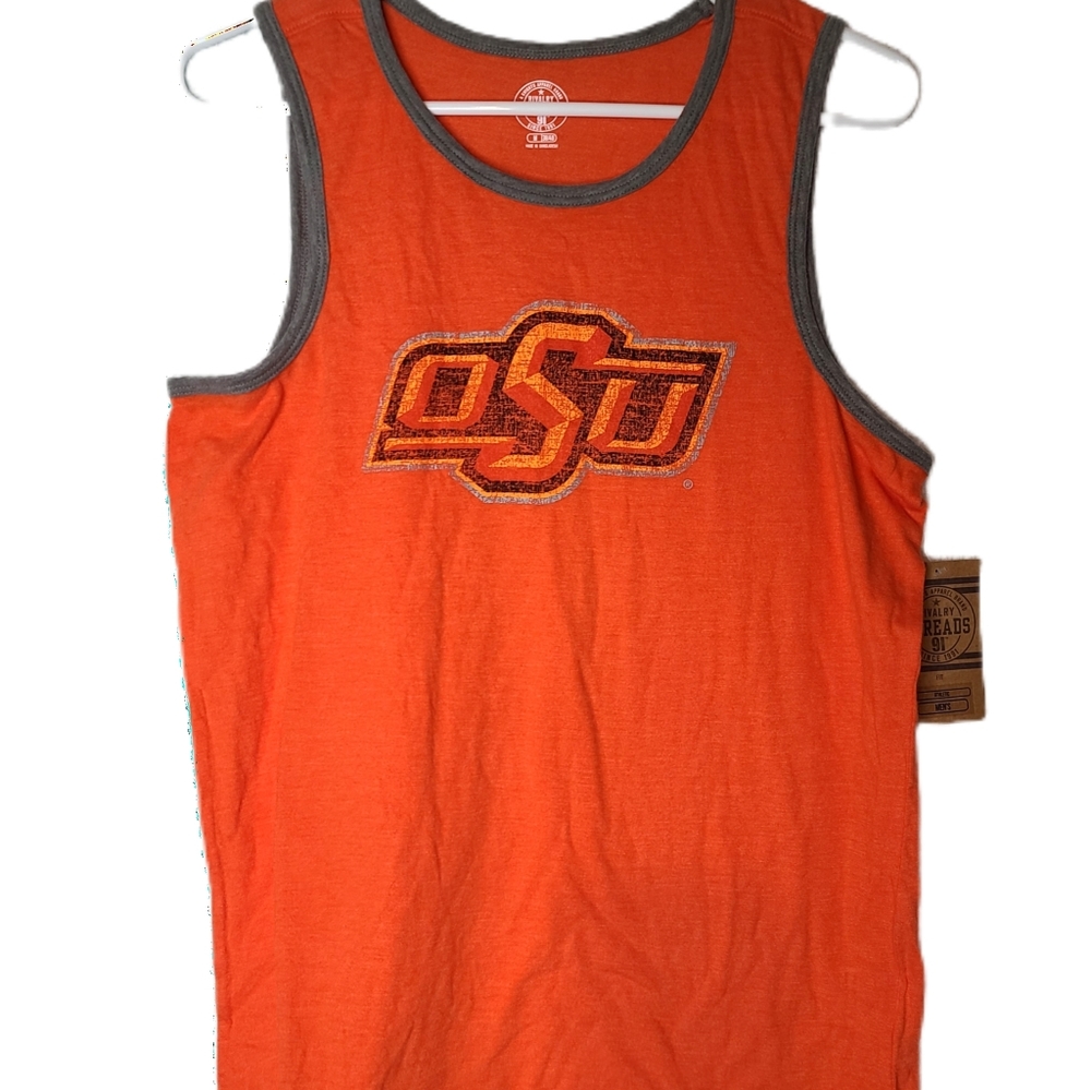 OSU men's athletic tank by Rivalry Threads orange